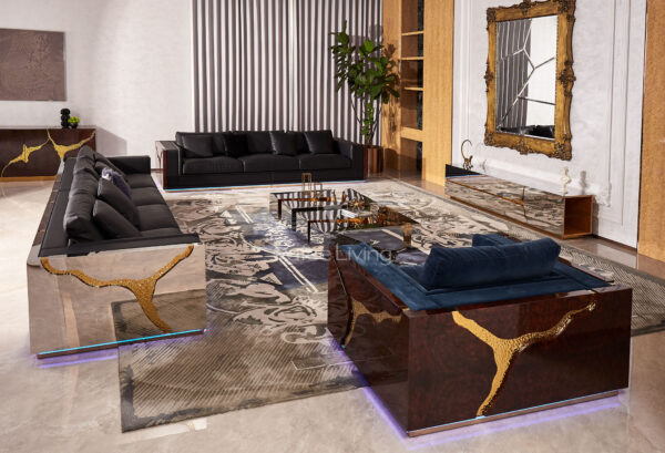 Vafee living-LAPIAZ WALNUT CENTER TABLE