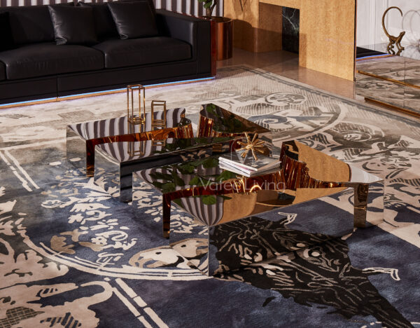 Vafee living-LAPIAZ WALNUT CENTER TABLE